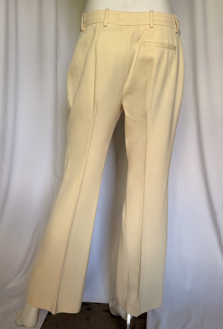 Alexander McQueen Cream Tailored Flare Trousers