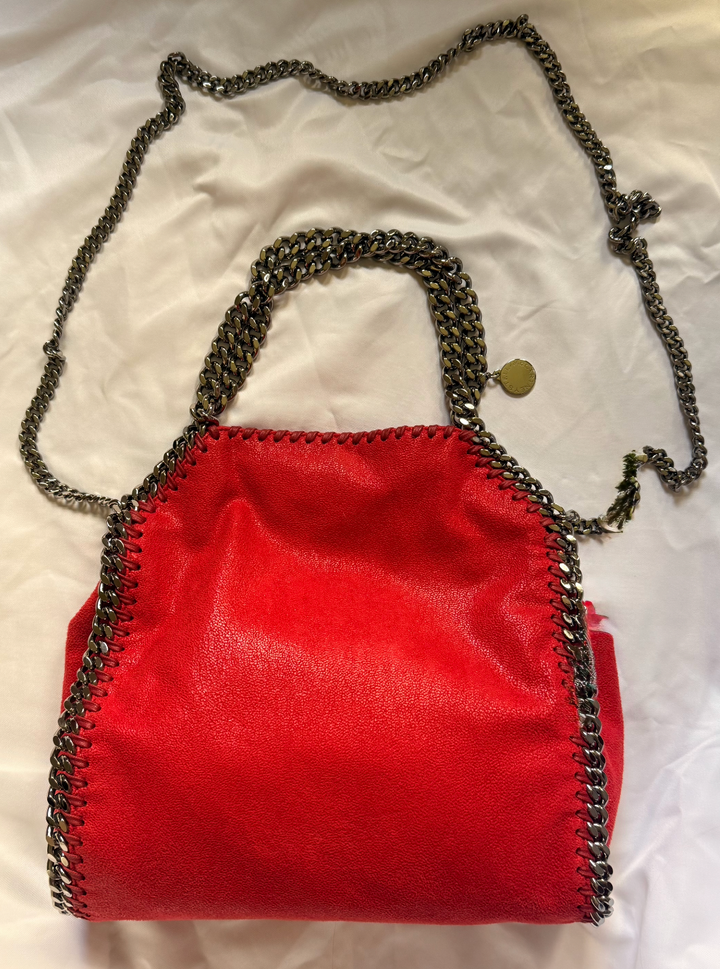 Stella McCartney Falabella Mini Tote Crossbody Bag- Bright Red