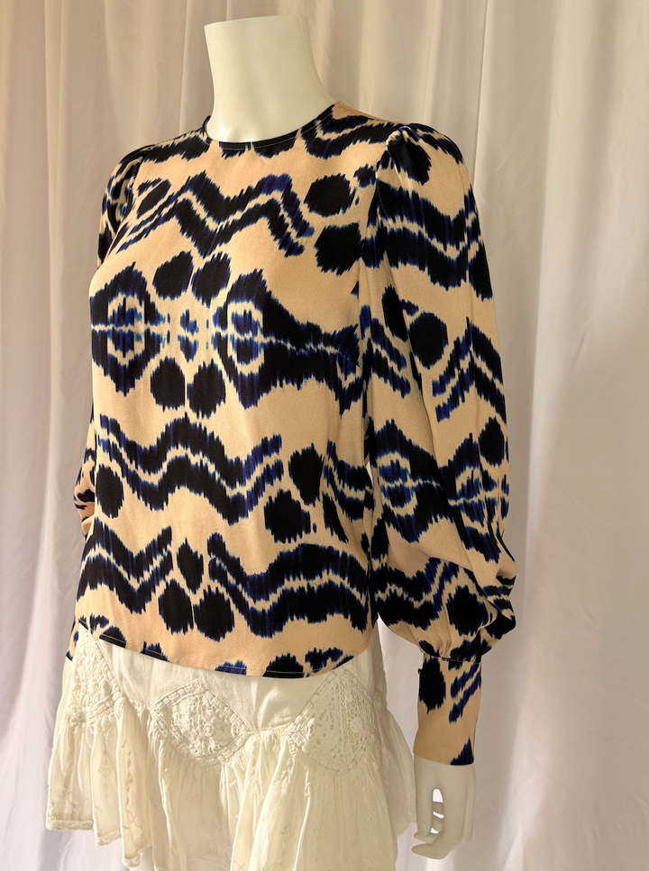Ulla Johnson Silk Ikat Print Blouse