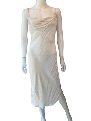 Wilfred Ivory Silk Cowl Neck Slip Dress